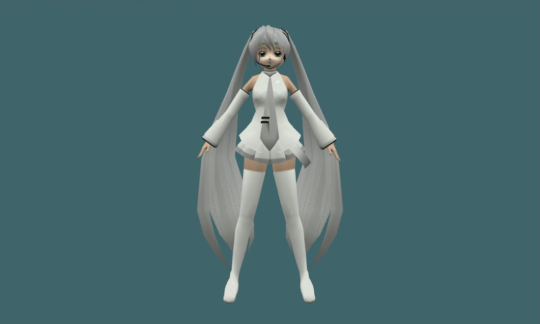 White Miku - Human Model - front - GoldSrc Studio preview