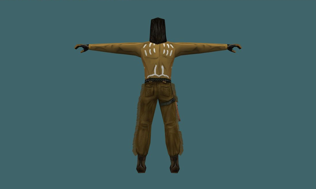 Leet Indian - Human Model - back - GoldSrc Studio preview