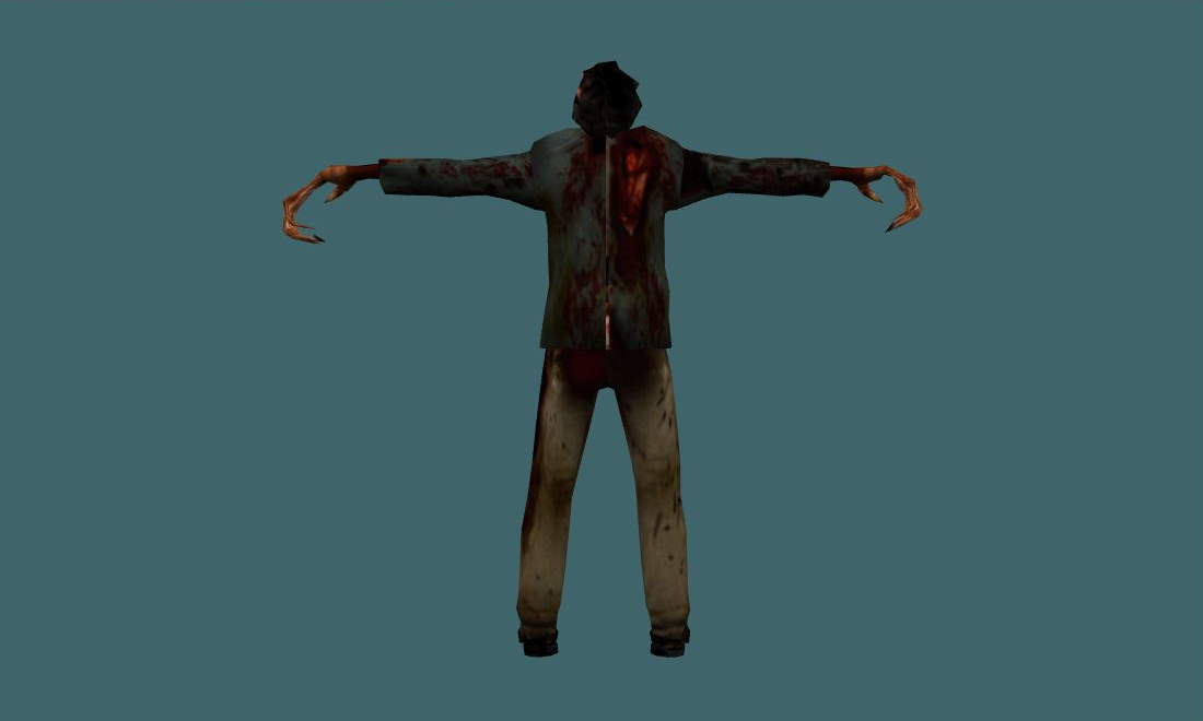 Classic Zombie V3 - Zombie - back - GoldSrc Studio preview