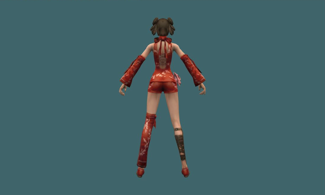 Xc Chinamm - Human Model - back - GoldSrc Studio preview