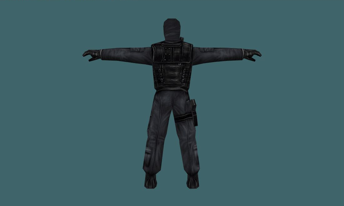Original CS Player Models — sas — Human Model - back - GoldSrc Studio preview