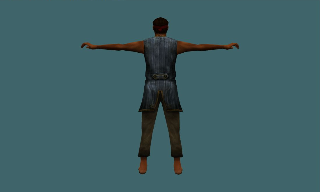 Pirate - Human Model - back - GoldSrc Studio preview