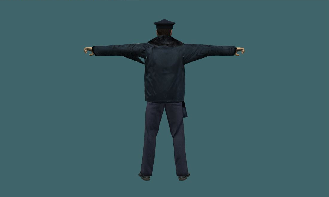Policeman - Human Model - back - GoldSrc Studio preview