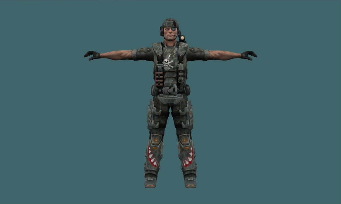 Marine - Human Model - front - GoldSrc Studio preview