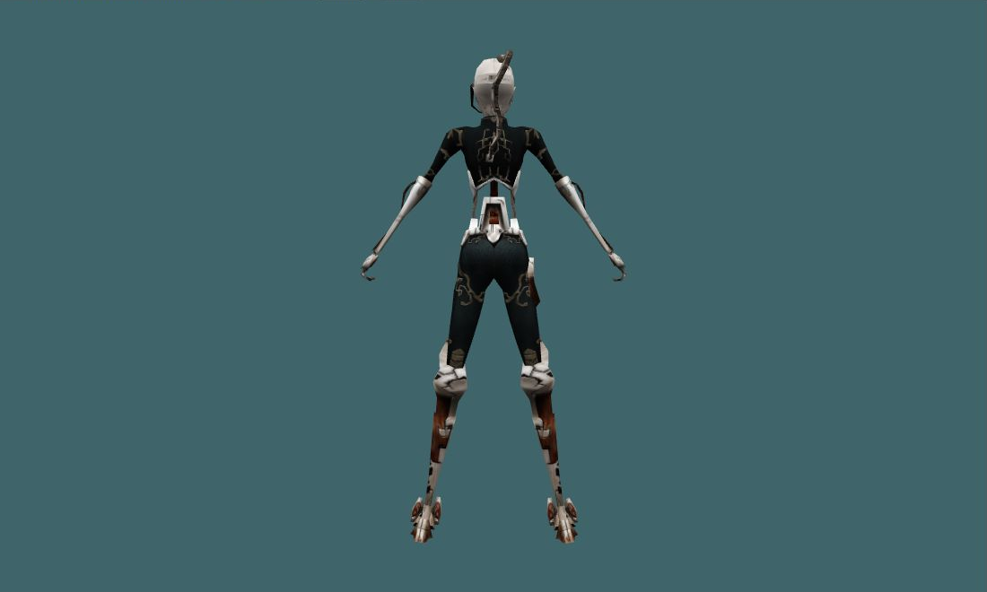Mechanatrix - Human Model - back - GoldSrc Studio preview