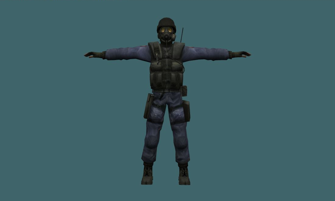 SAS (CSS) - Human Model - front - GoldSrc Studio preview