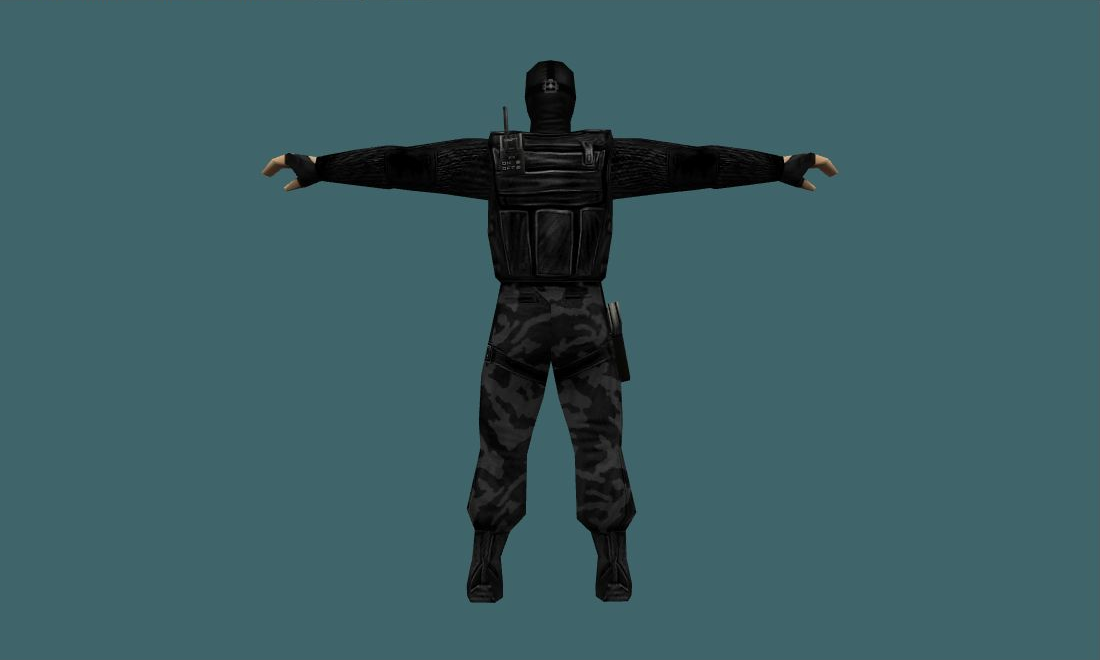 Arctic (Dark Assassin) - Human Model - back - GoldSrc Studio preview