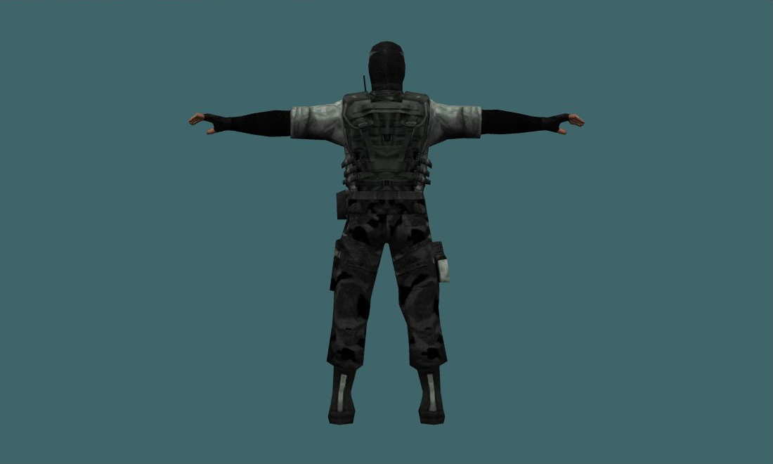 Terror New - Human Model - back - GoldSrc Studio preview
