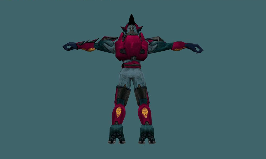Halo player model — guerilla — Human Model - back - GoldSrc Studio preview