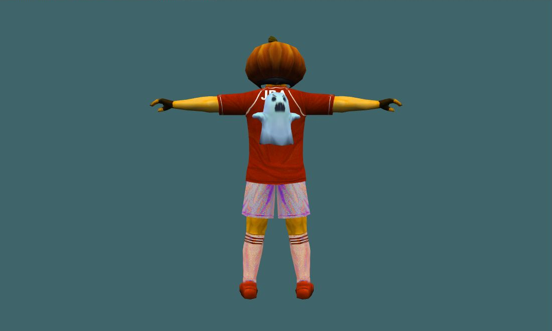 Ghost Halloween - Human Model - back - GoldSrc Studio preview