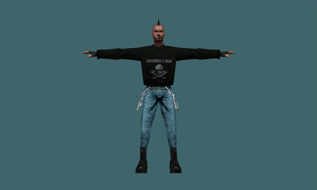 Punk - Human Model - front - GoldSrc Studio preview