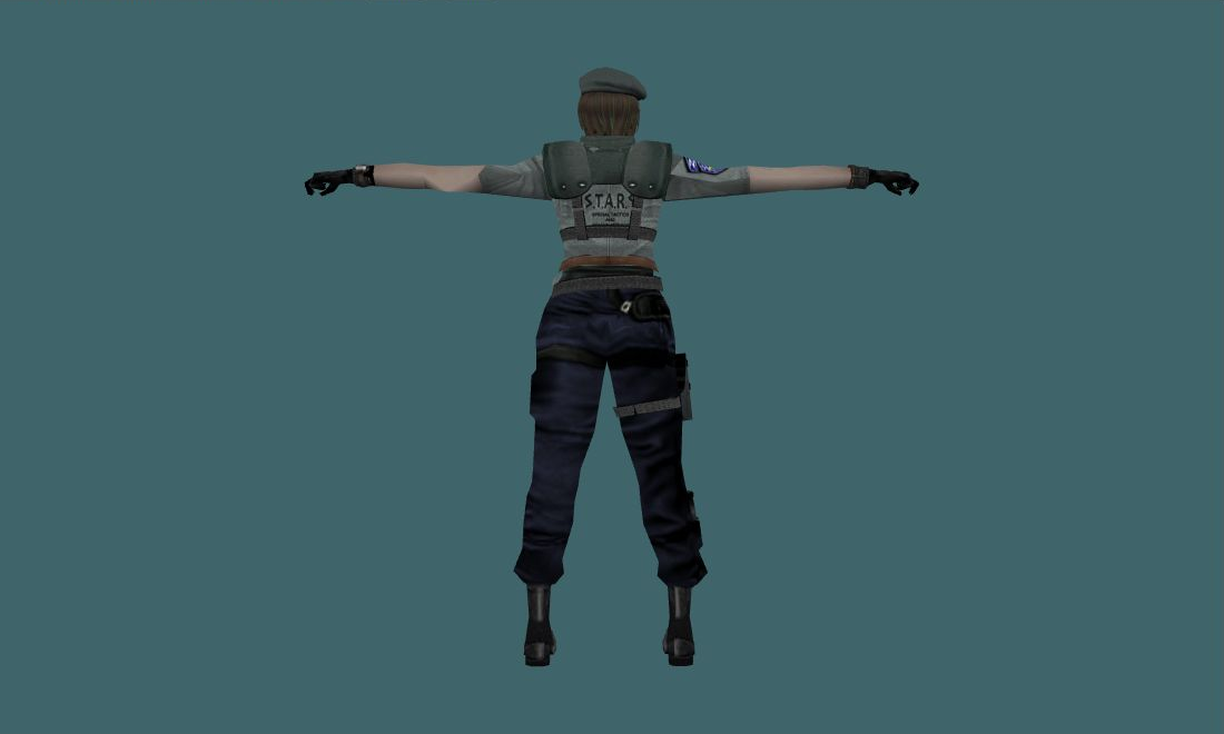 Resident Evil - Jill Valentine — Human Model - back - GoldSrc Studio preview