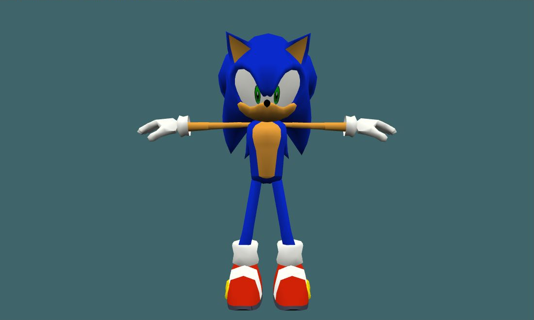 Sonic - Human Model - front - GoldSrc Studio preview