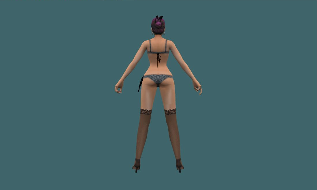 Choi Ji Yoon (Bikini) - Human Model - back - GoldSrc Studio preview