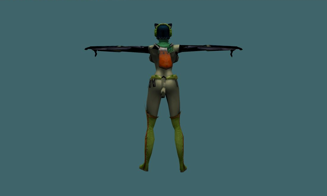 Bast - Human Model - back - GoldSrc Studio preview