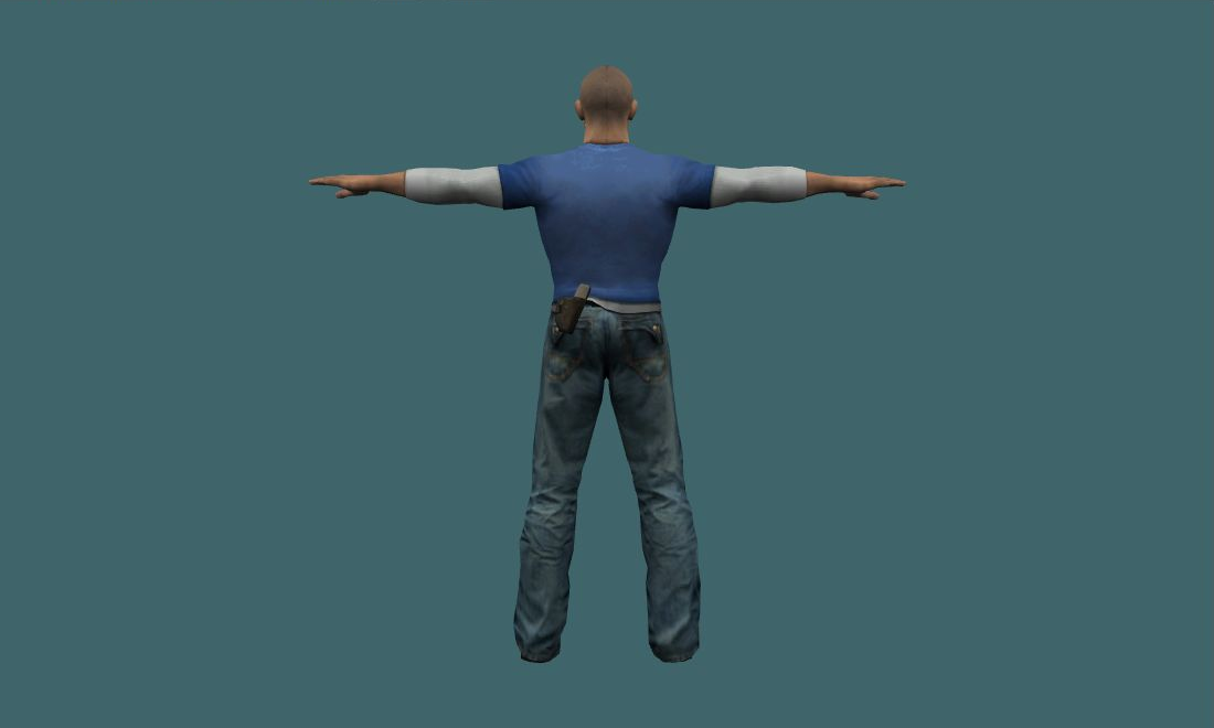 Vin Diesel - Human Model - back - GoldSrc Studio preview