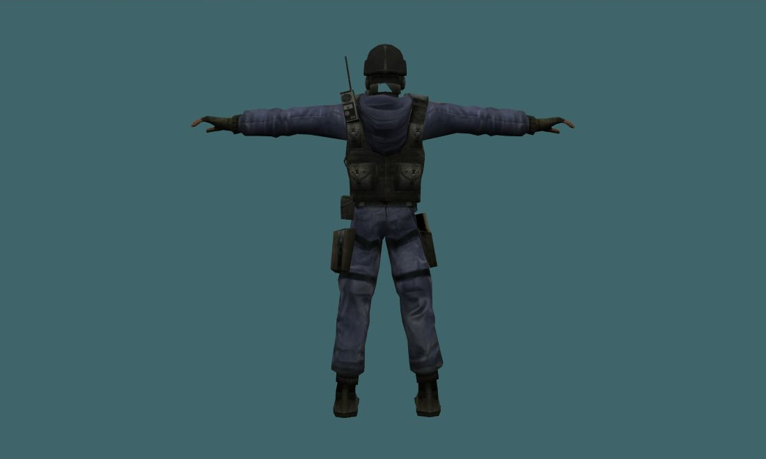 SAS (CSS) - Human Model - back - GoldSrc Studio preview