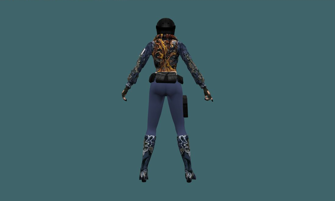 HardCore - Human Model - back - GoldSrc Studio preview