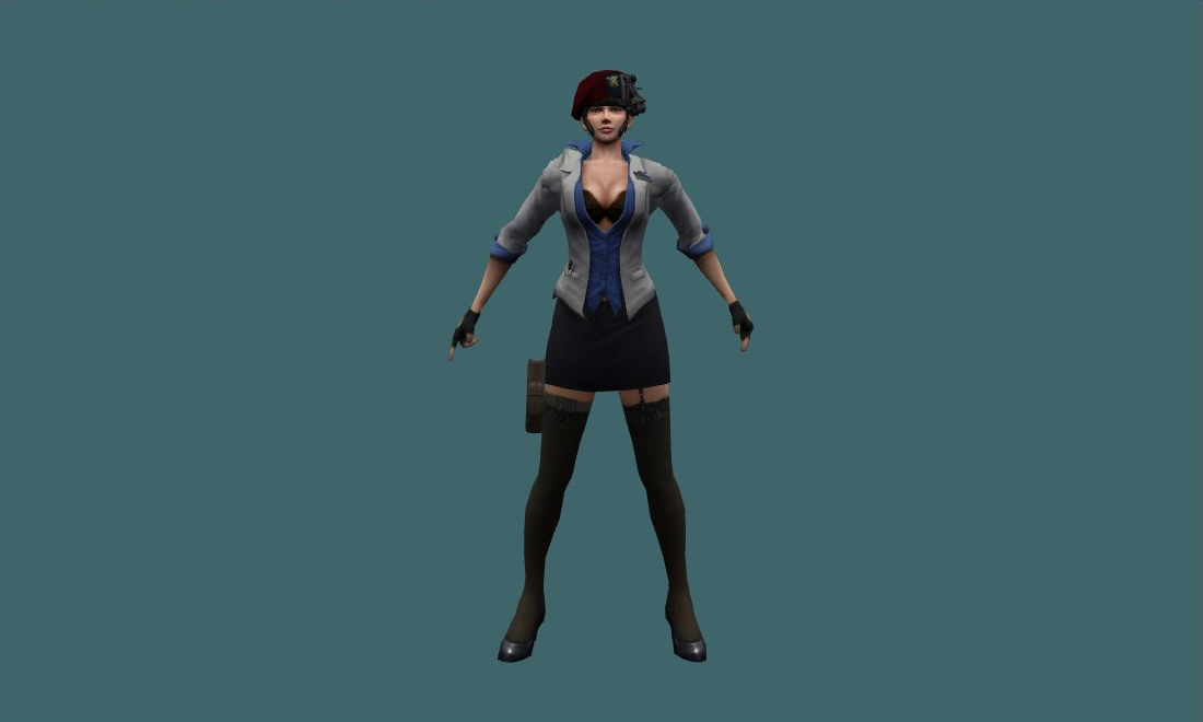 Judy Chou - Human Model - front - GoldSrc Studio preview