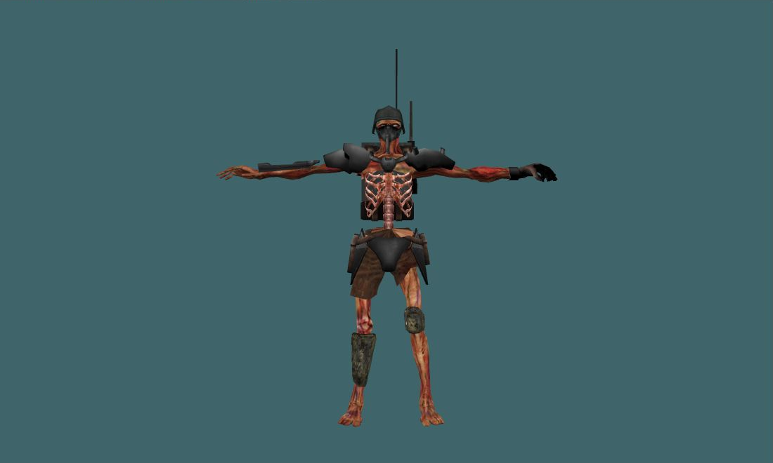 Undead Techno Zombie — Human Model - front - GoldSrc Studio preview