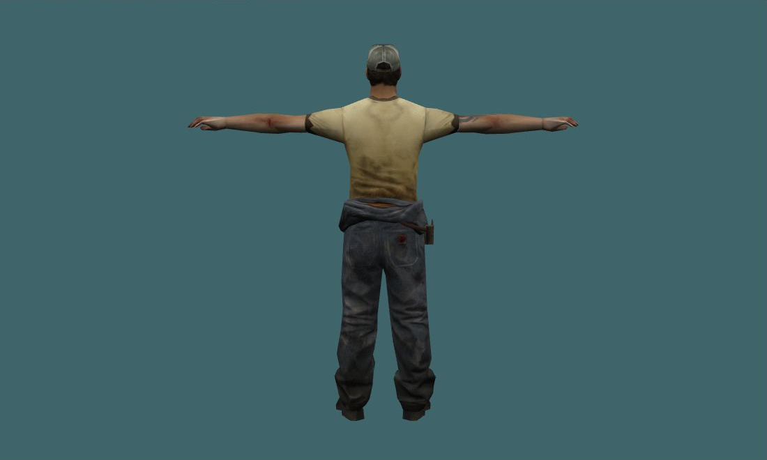 Ellis - Human Model - back - GoldSrc Studio preview