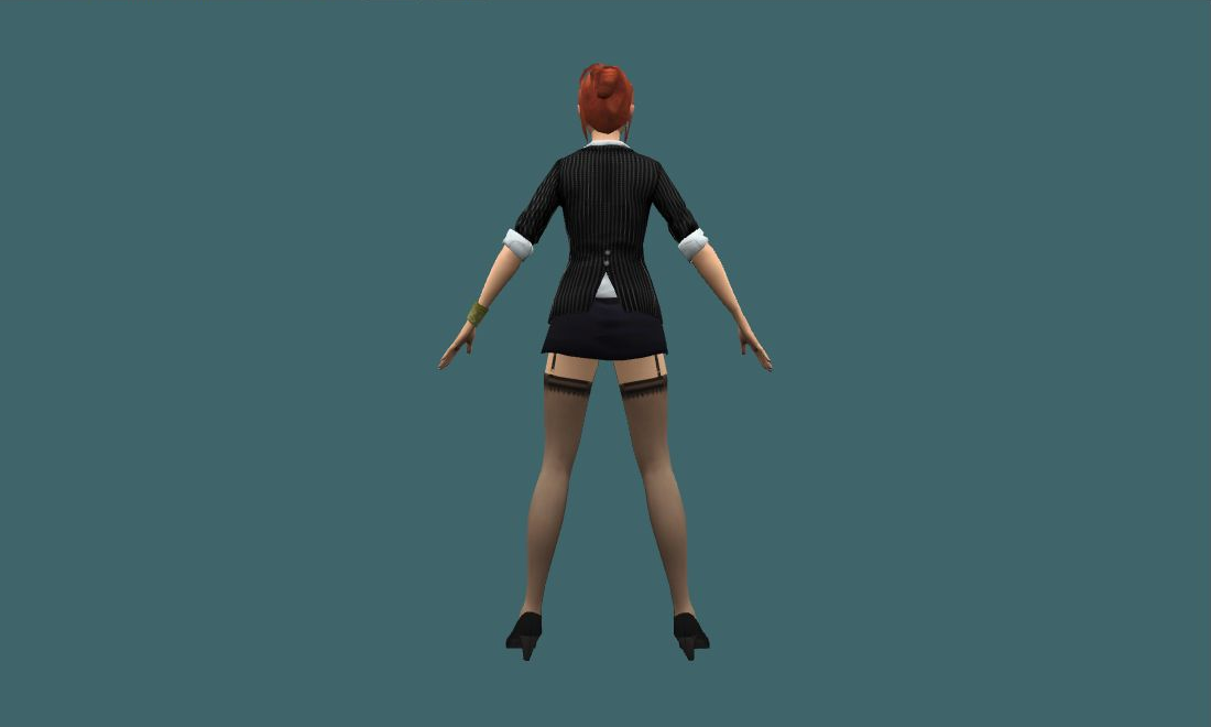 Secretary - Human Model - back - GoldSrc Studio preview