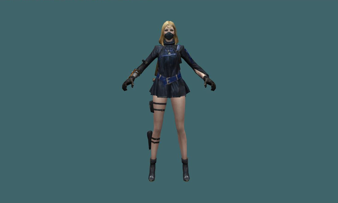 gr_subject_alpha - Human Model - front - GoldSrc Studio preview
