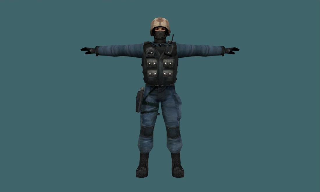 gsg9 — Human Model - front - GoldSrc Studio preview