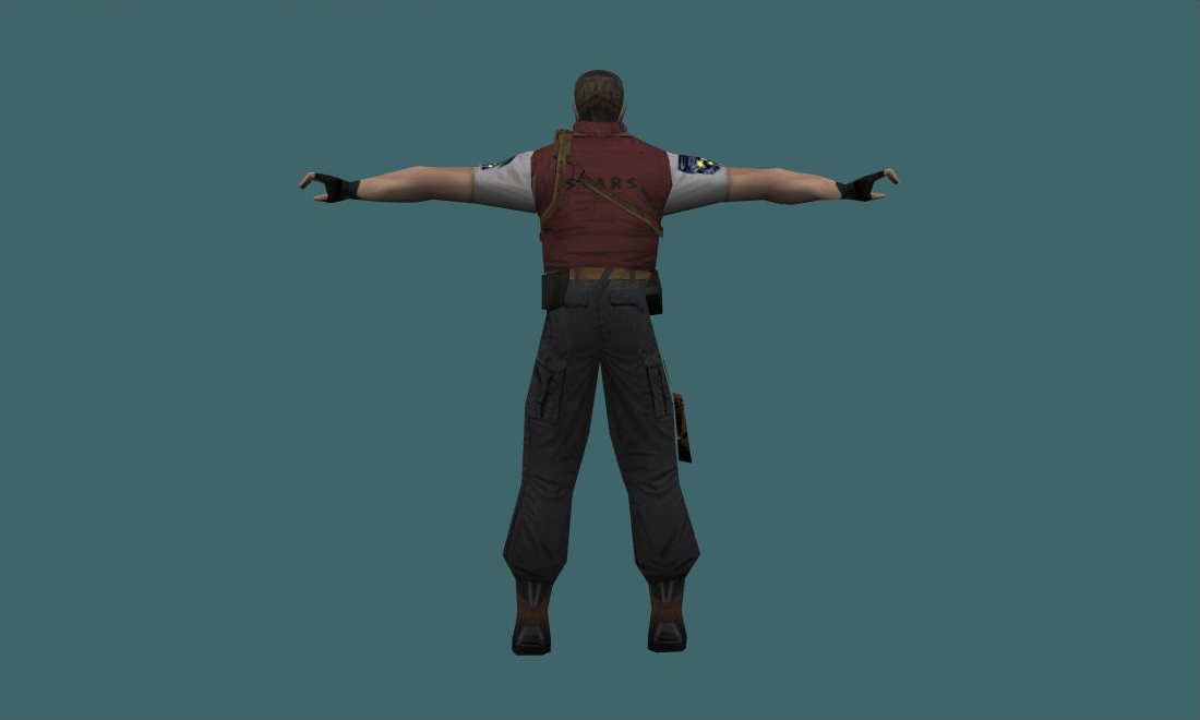 Barry Berton - Human Model - back - GoldSrc Studio preview