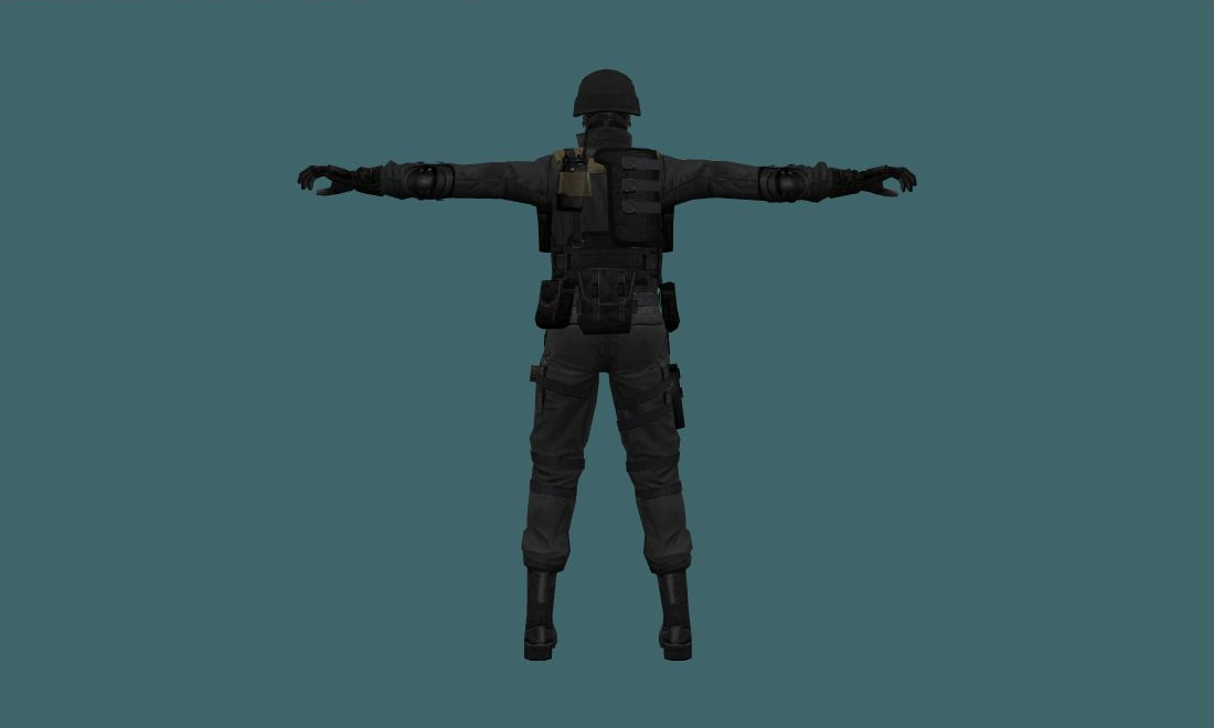 Hunk - Human Model - back - GoldSrc Studio preview
