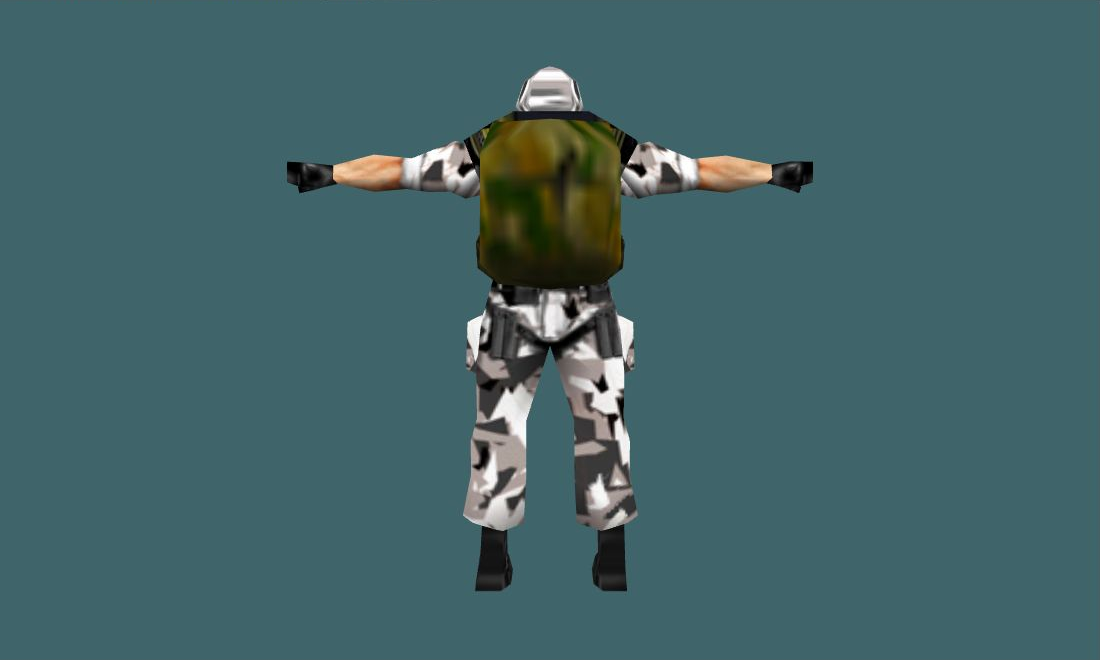 HECU Original from HL1 — sas — Human Model - back - GoldSrc Studio preview