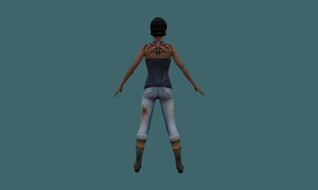 Alice Murray - Human Model - back - GoldSrc Studio preview