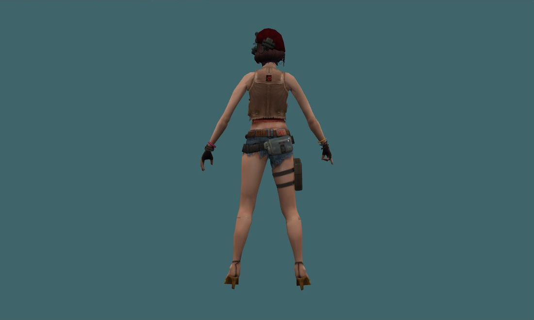 Lopez Rica - Human Model - back - GoldSrc Studio preview