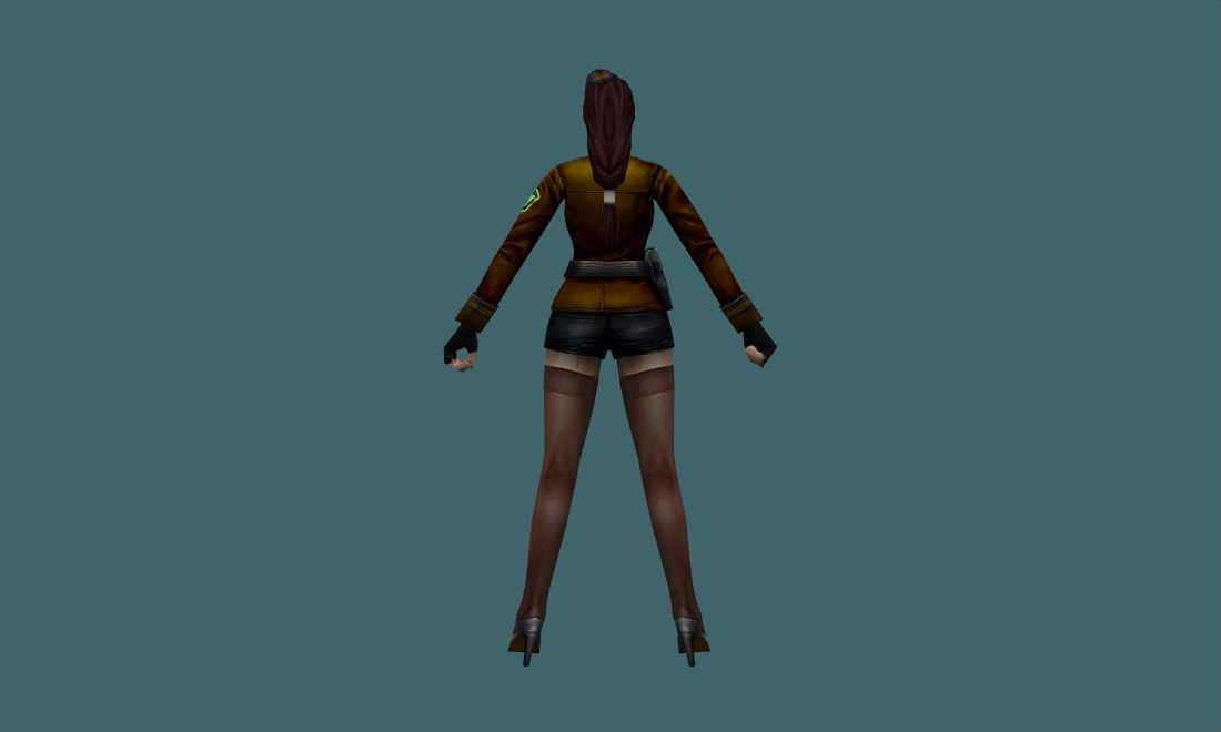 Sergeant (Gold) - Human Model - back - GoldSrc Studio preview