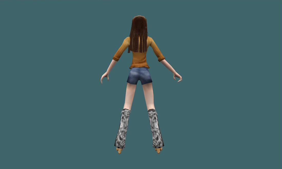 Jessica - Human Model - back - GoldSrc Studio preview