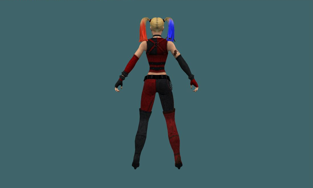 Harley Quinn - Human Model - back - GoldSrc Studio preview