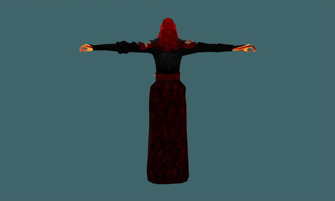 Burning skeleton — Human Model - back - GoldSrc Studio preview
