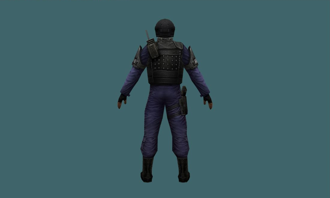 China Soldier - Human Model - back - GoldSrc Studio preview