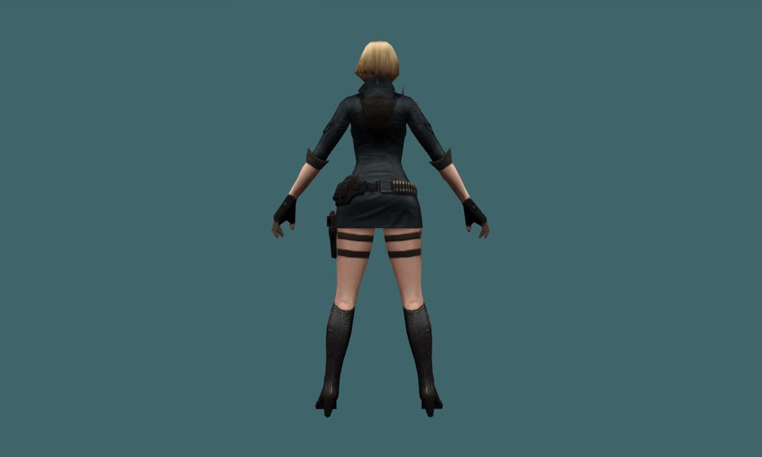 Matahari - Human Model - back - GoldSrc Studio preview