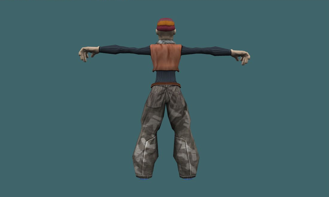 DuDe - Human Model - back - GoldSrc Studio preview