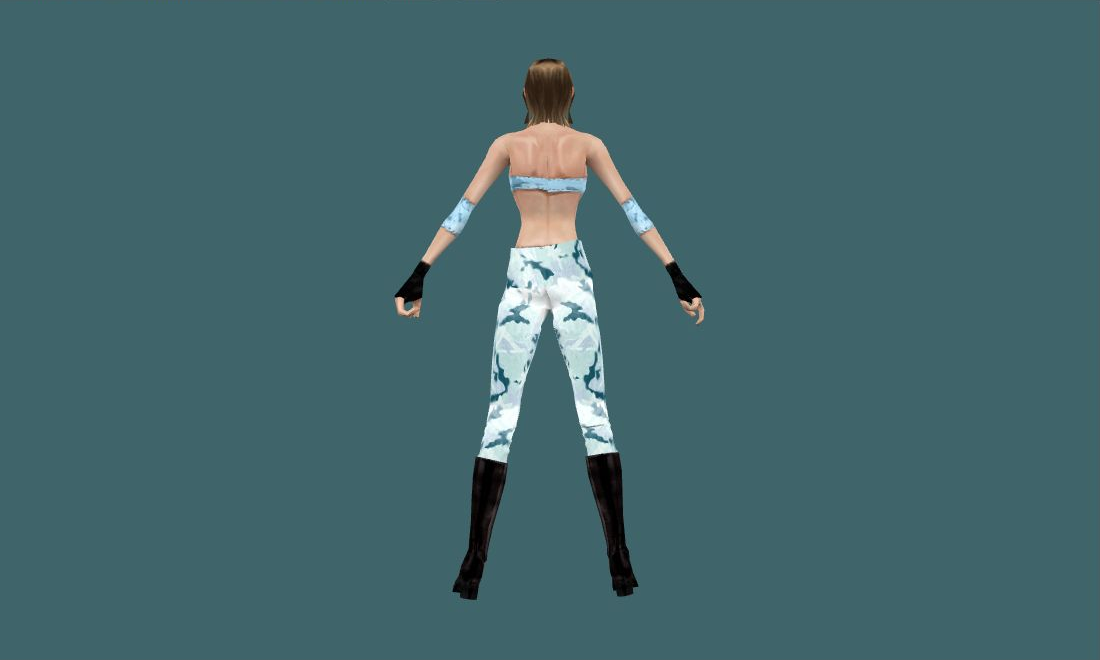 American_girl2 — Human Model - back - GoldSrc Studio preview