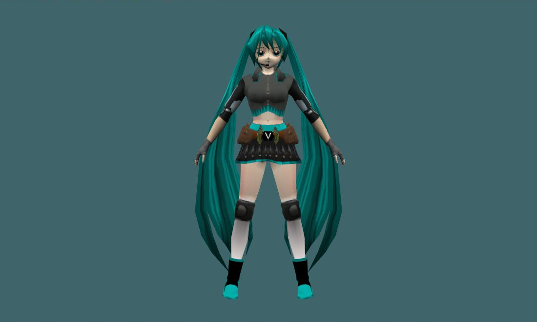 Hatsune Miku - Human Model - front - GoldSrc Studio preview