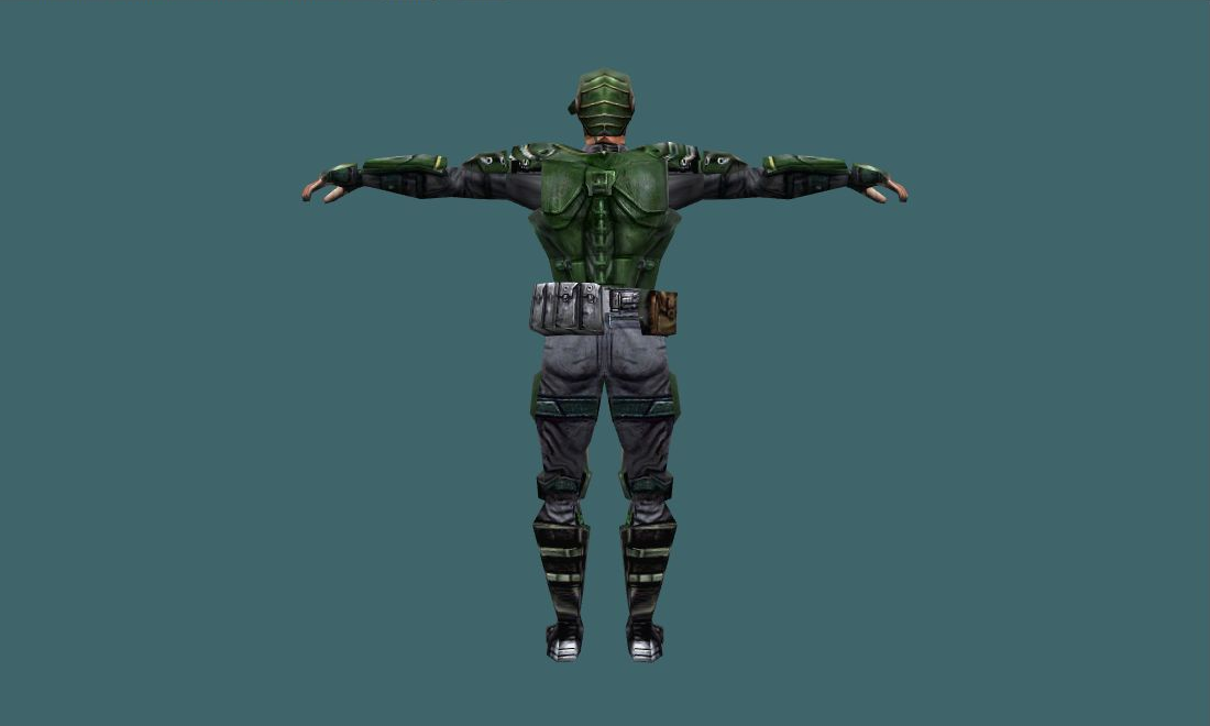 Marine - Human Model - back - GoldSrc Studio preview