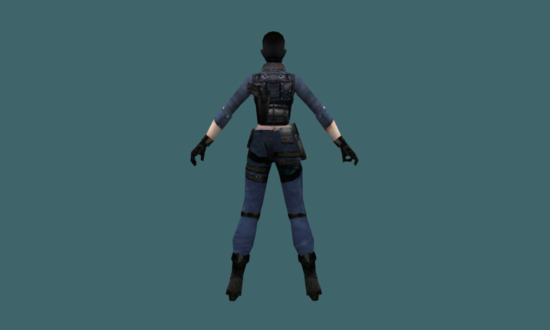 Keen Eyes - Human Model - back - GoldSrc Studio preview