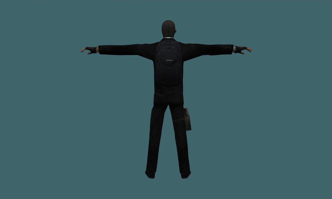 Robber - Human Model - back - GoldSrc Studio preview