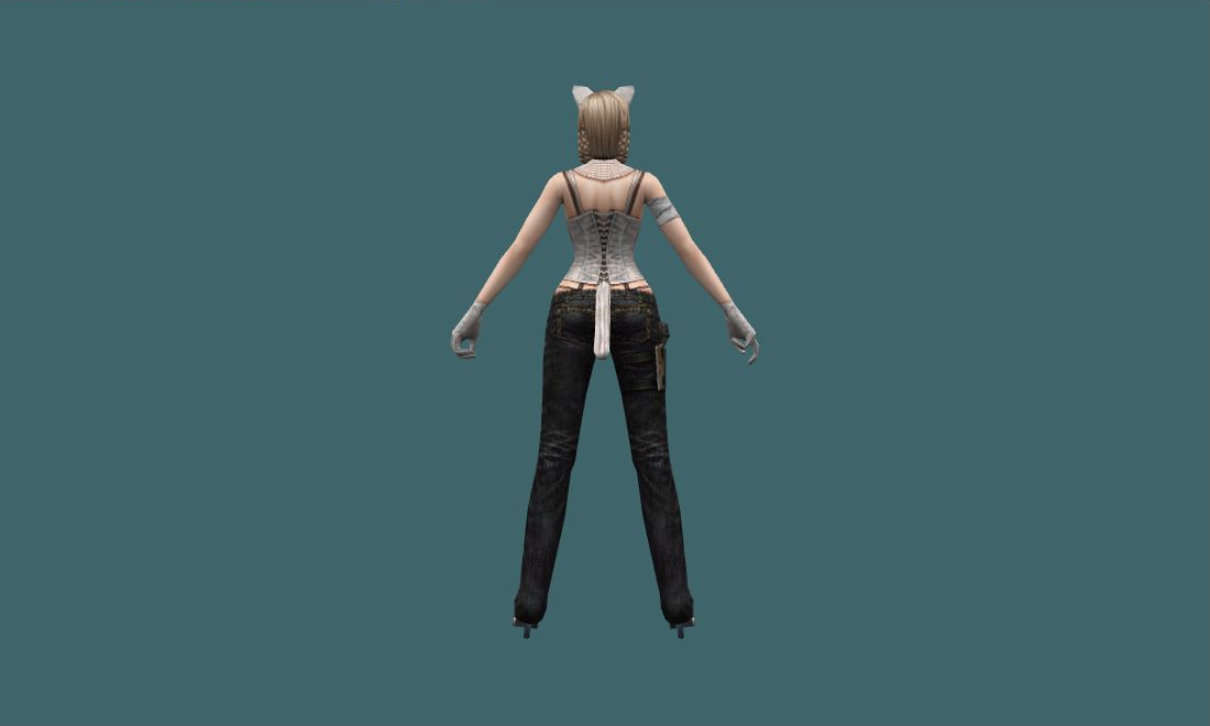 Criss (Cat) - Human Model - back - GoldSrc Studio preview