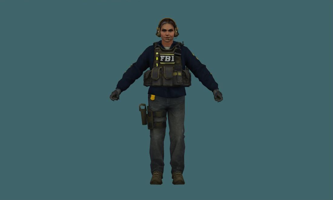 FBI_ava — FBI_ava — Human Model - front - GoldSrc Studio preview
