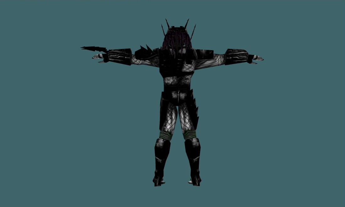 Predator (Dark) - Human Model - back - GoldSrc Studio preview