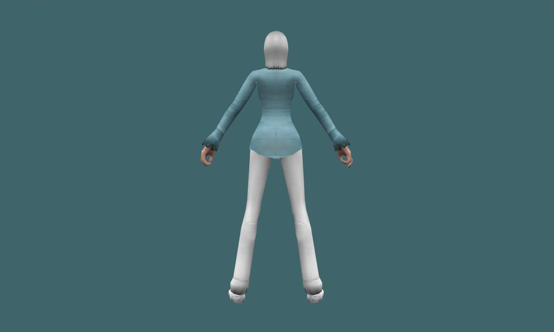 Snowflake - Human Model - back - GoldSrc Studio preview