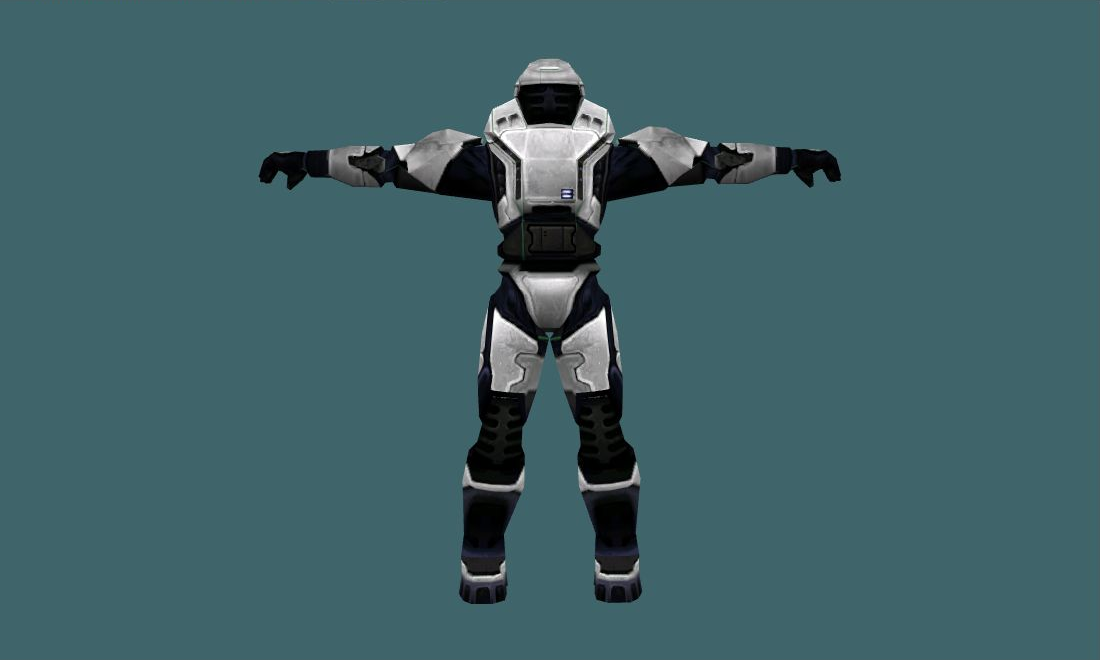 Halo player model — gsg9 — Human Model - back - GoldSrc Studio preview